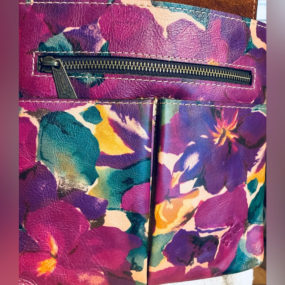 Patricia Nash GRANADA Heritage Multicolor Floral Print Leather Crossbody Bag - Picture 8 of 8